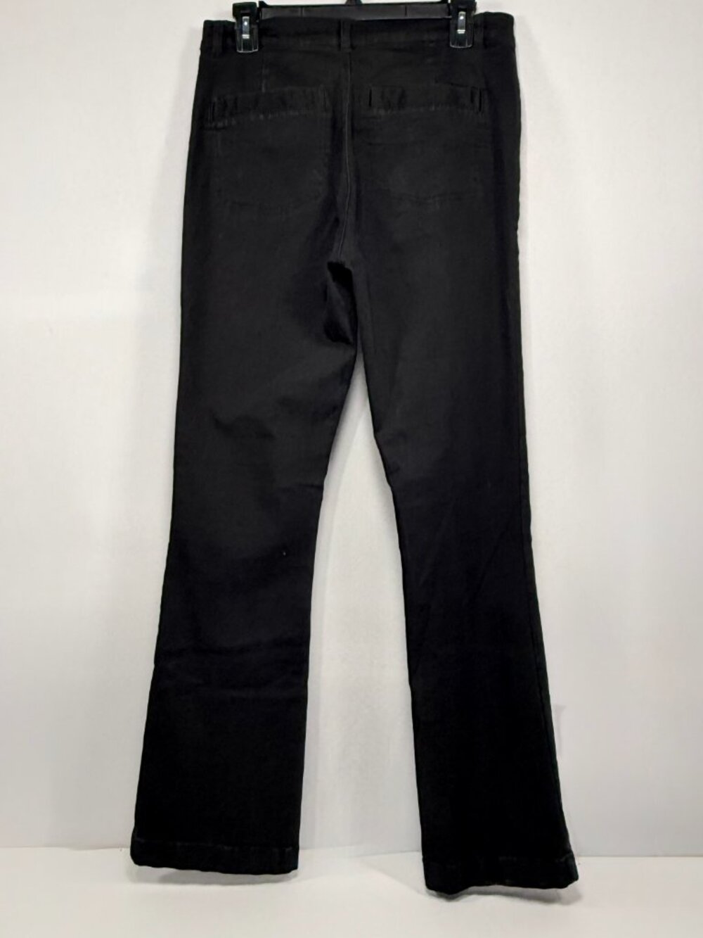 Stretch Flare Brass Black Cotton Blend Bootcut Trouser Pants Size 8 - Picture 3 of 9